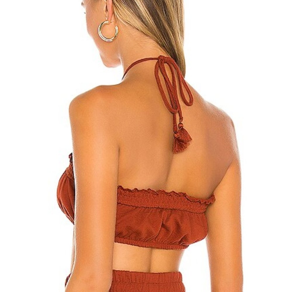 NEW Free People Beach Don’t Kill My Vibe 100% COTTON Set Pants & Crop top 492S0 - Picture 8 of 8